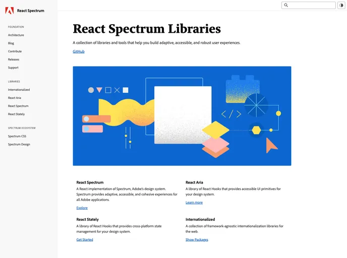 React Spectrum screenshot