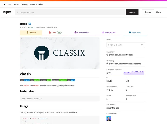 Classix screenshot