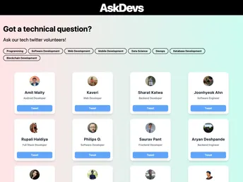 AskDevs screenshot