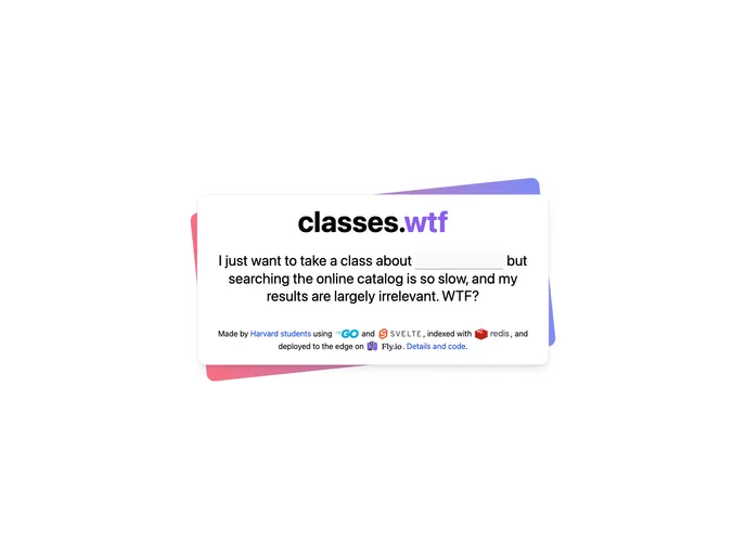 Classes.wtf screenshot