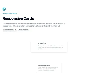 Tailwind Cards screenshot