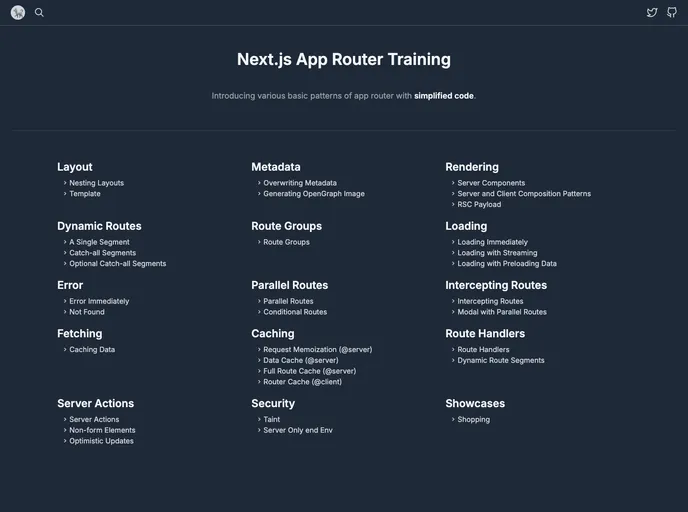 Nextjs App Router Training screenshot