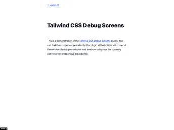 Tailwindcss Debug Screens screenshot