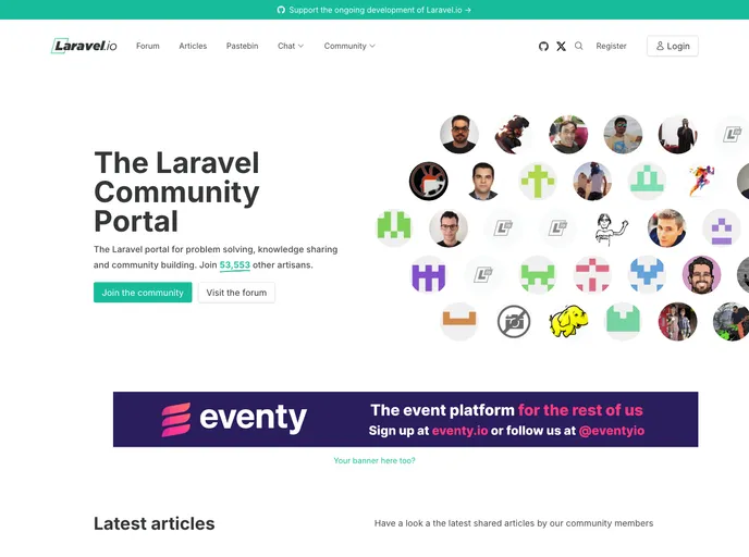 Laravel.io screenshot