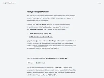 Nextjs Multiple Domains screenshot