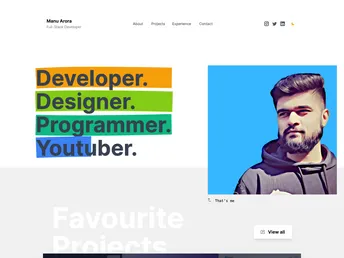 Simple Developer Portfolio Website screenshot