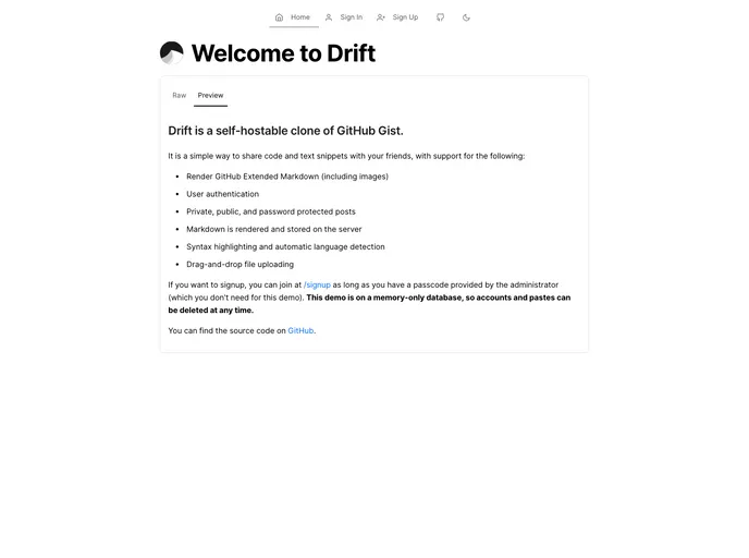 Drift screenshot