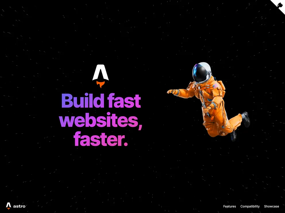 Astro Landing Page screenshot