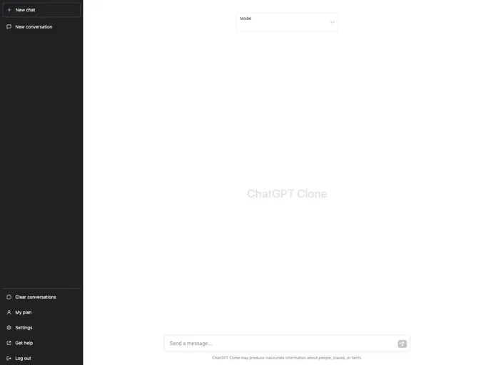 Nextjs Tailwindcss Chatgpt Clone screenshot