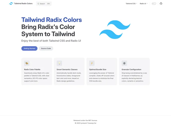 Tailwindcss Radix Colors screenshot