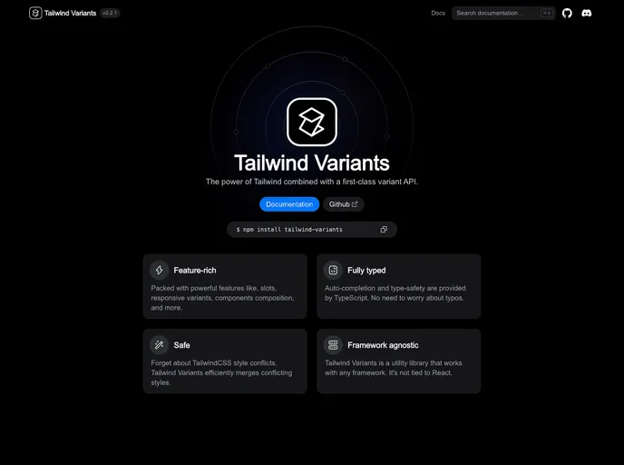 Tailwind Variants screenshot