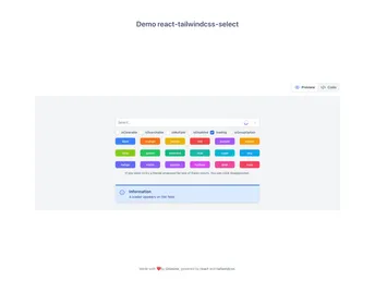 React Tailwindcss Select screenshot