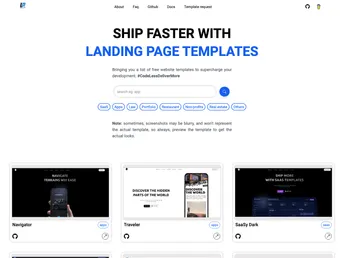 Awesome Landing Pages screenshot