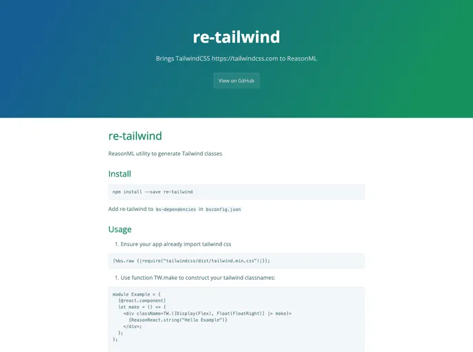 Re Tailwind screenshot