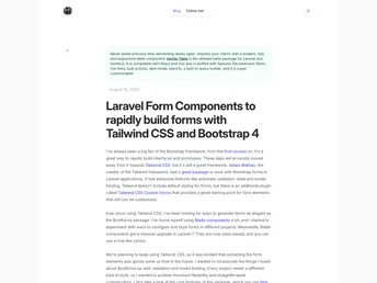 Laravel Form Components screenshot