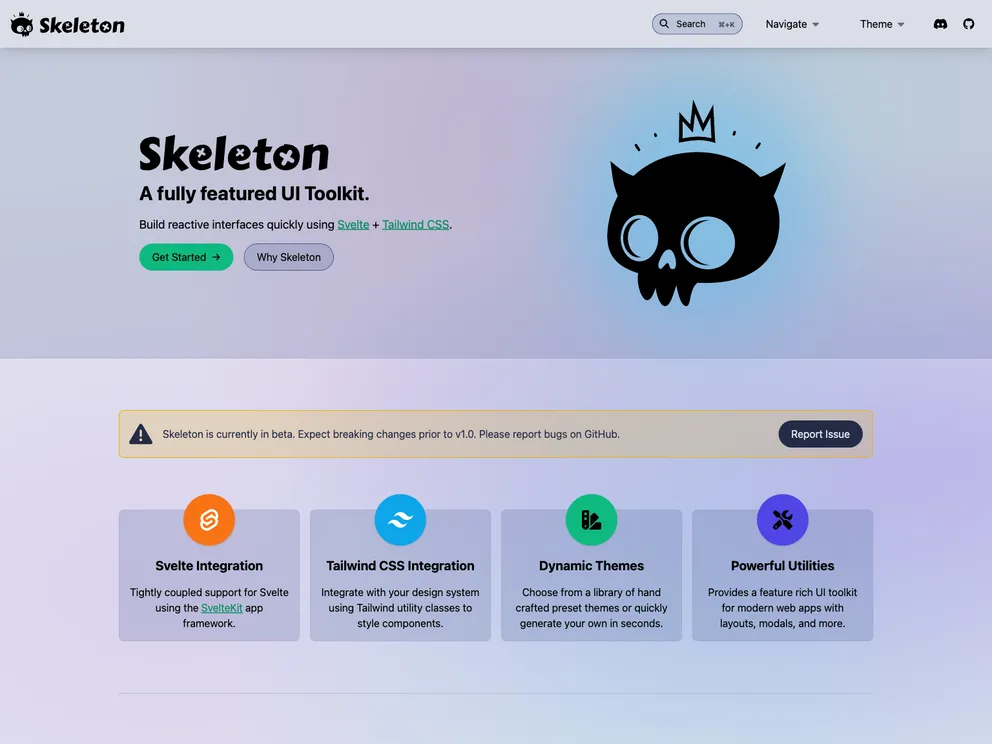 Skeleton screenshot