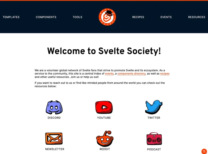 Sveltesociety.dev screenshot