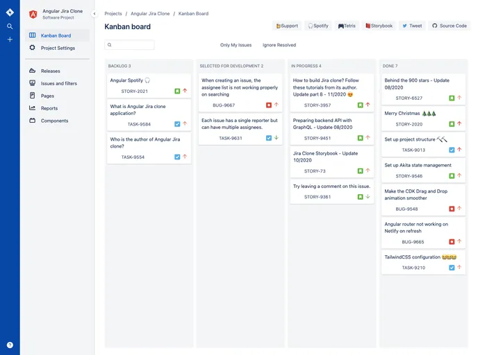 Jira Clone Angular screenshot