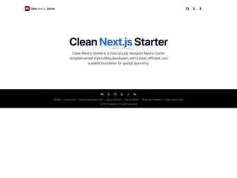 Clean Nextjs Starter screenshot